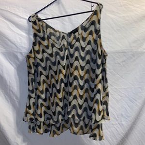 lane bryant black and tan top